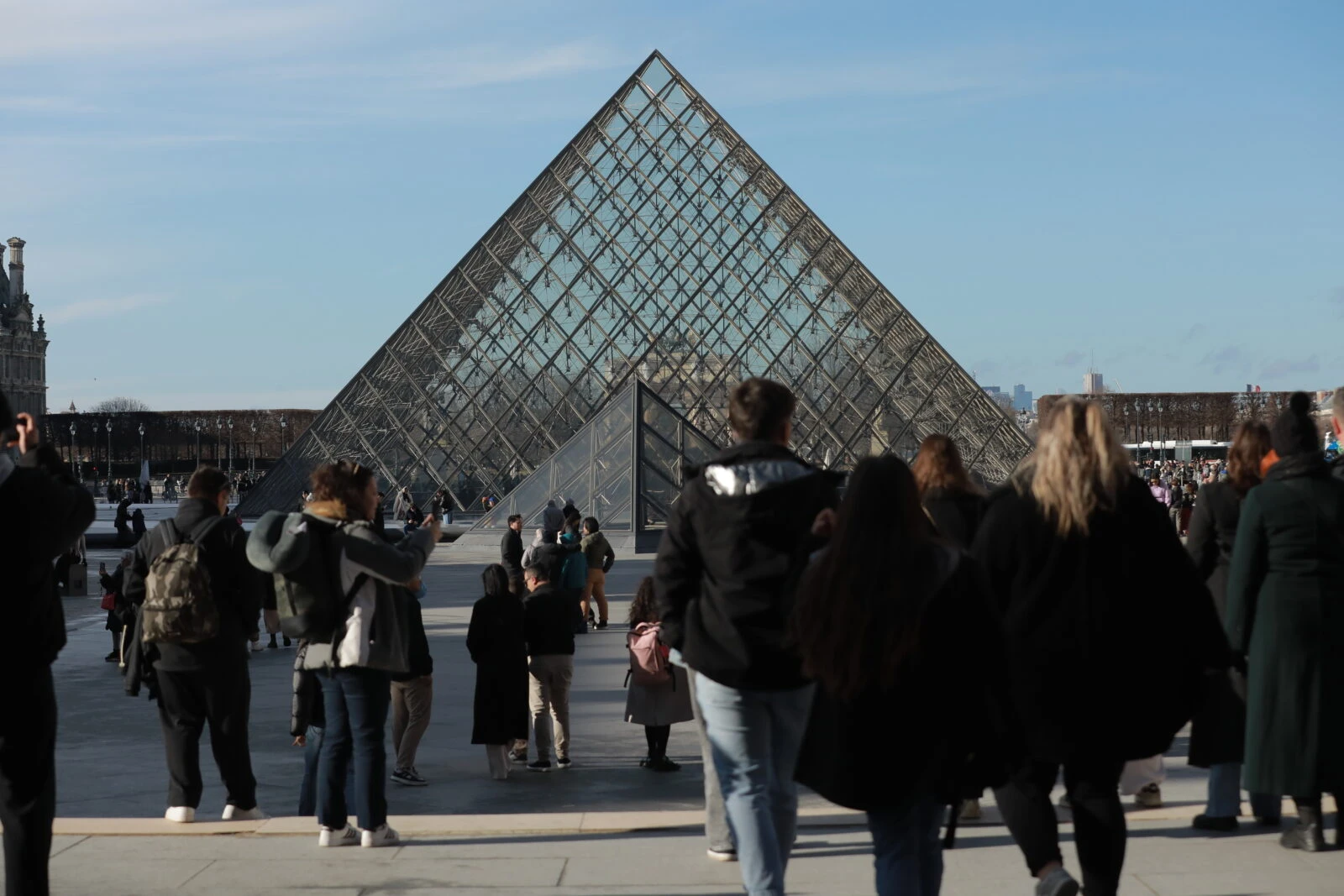 Visitors at the Louvre Museum in Paris, facing overcrowding and infrastructure challenges, on January 27, 2025.