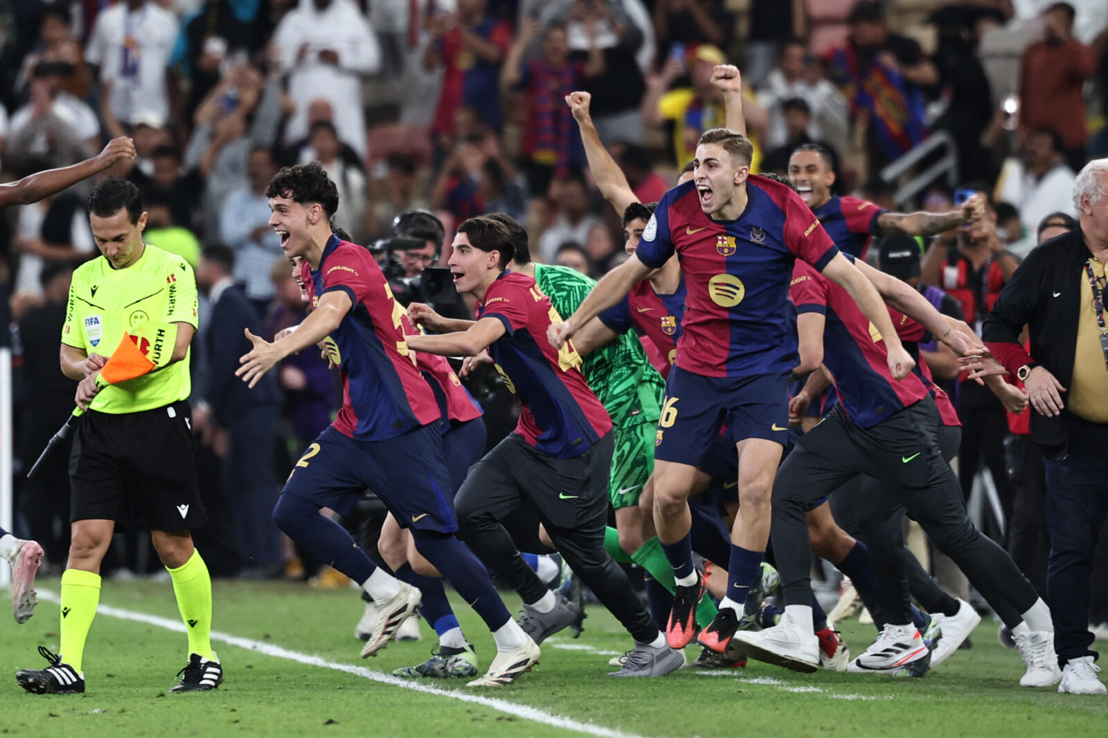 Barcelona thrashes Real Madrid 5-2 to win Super Cup as Ancelotti benches Arda Guler