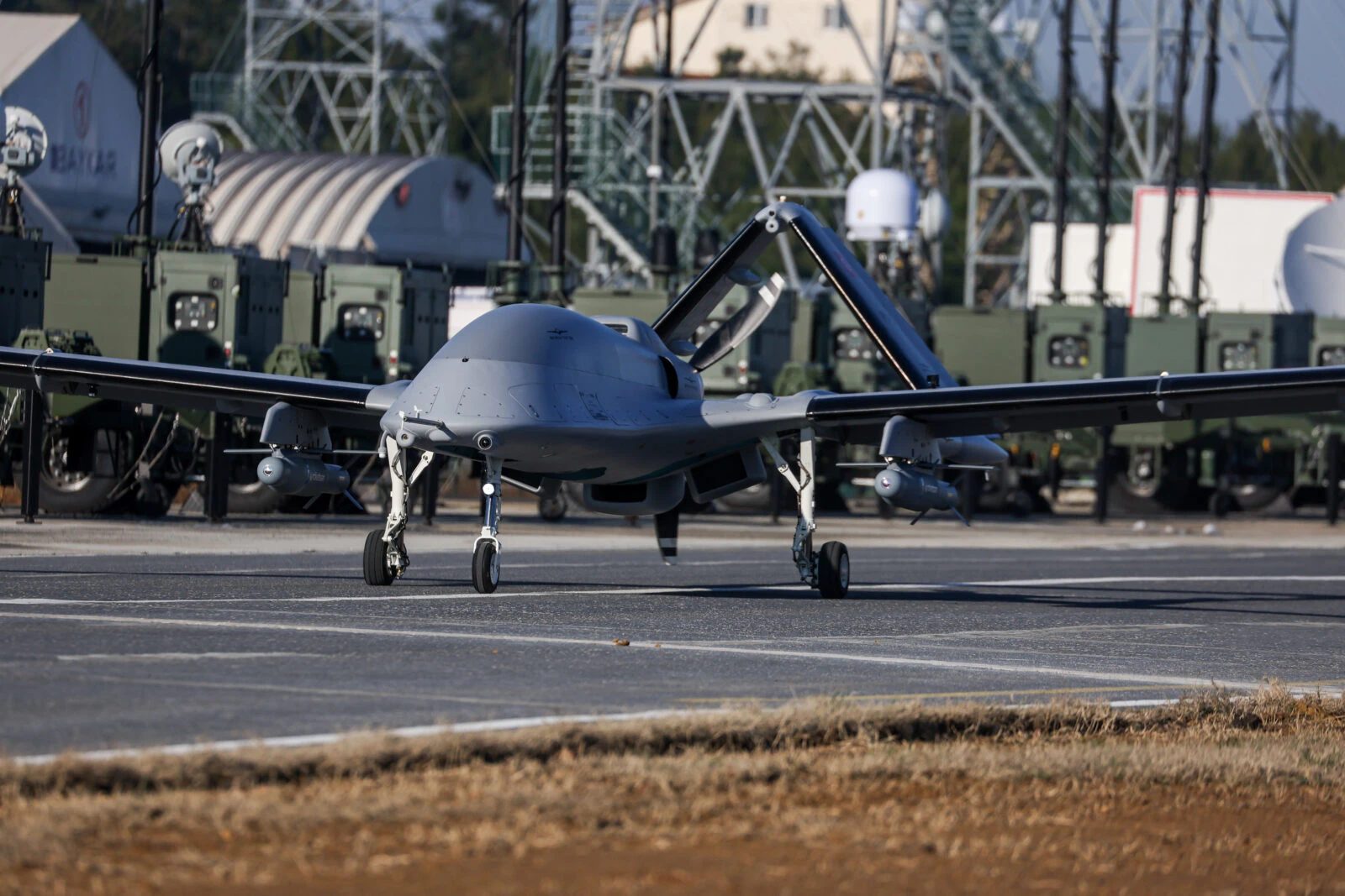 Photo shows Turkey drone bayraktar tb3