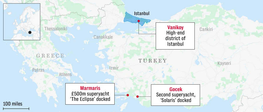 Russian oligarch's superyacht 'Eclipse' docked in Marmaris for nearly 3 years