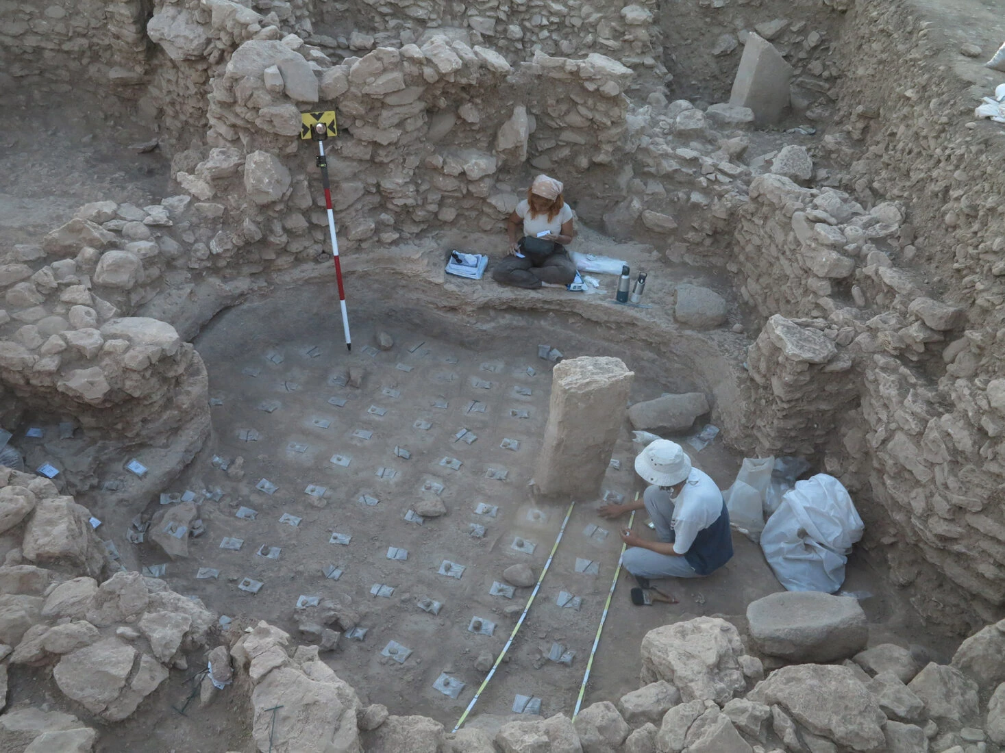 Ongoing archaeological excavations at Sayburc in Sanliurfa, Türkiye, as part of the Stone Mounds Project.