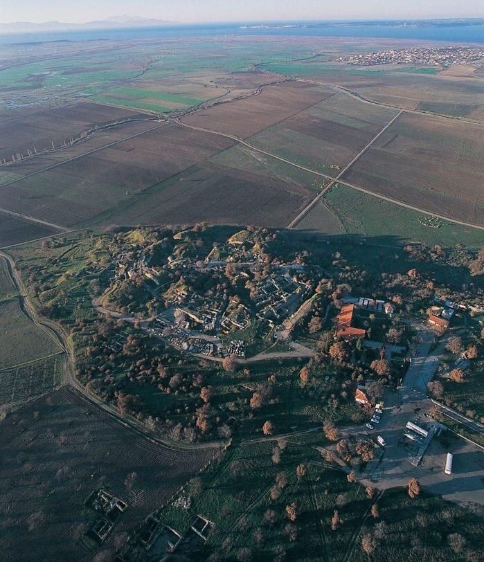 Aerial view of Troy