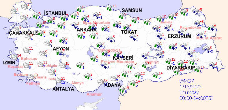 Yellow-coded warning issued for Türkiye's Marmara as snow, rain impact Istanbul