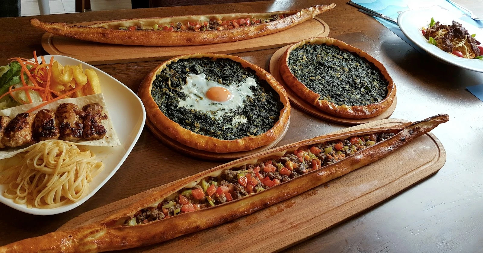 Various Black Sea-style Turkish pita varieties