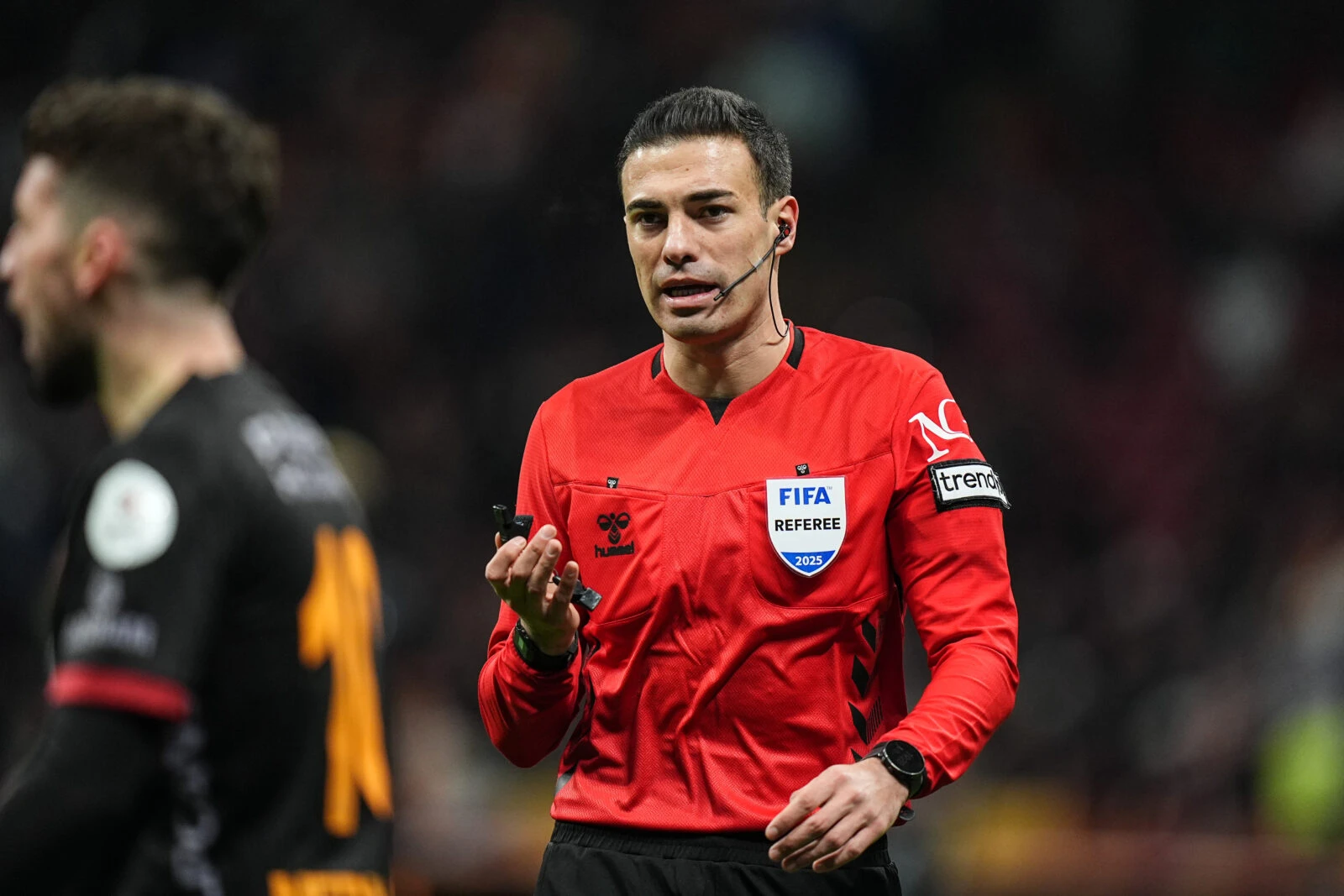 Photo shows referee Oguzhan Cakir.