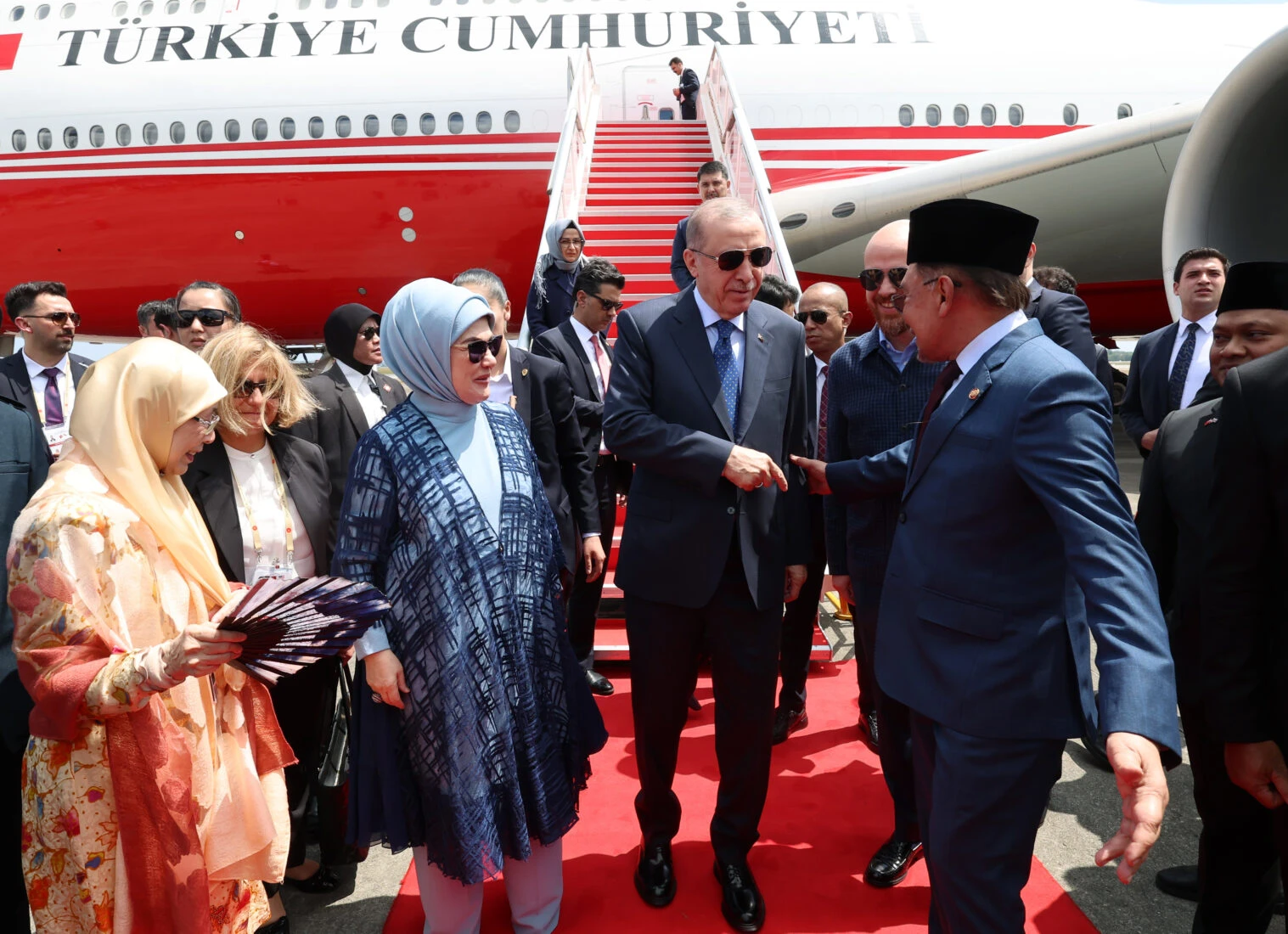 President Erdogan arrives in Malaysia for official visit