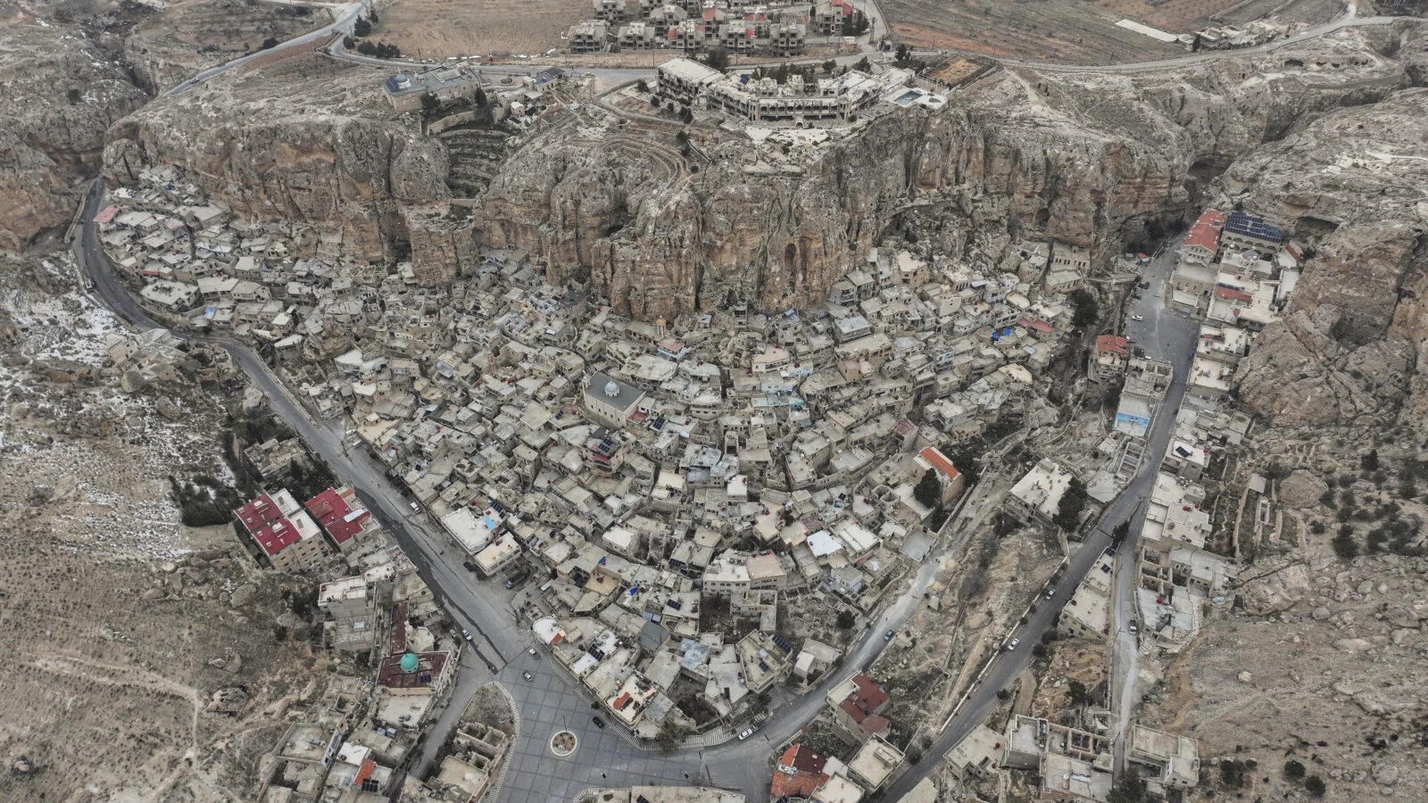 Aerial view of Maaloula, Syria, showing the town's recovery as life returns to normal after the end of decades-long political rule, February 09, 2025.