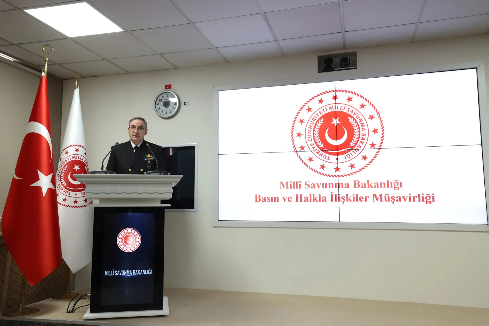 Ministry of National Defense (MoD) Press and Public Relations Advisor and Ministry Spokesperson Rear Admiral Zeki Akturk 