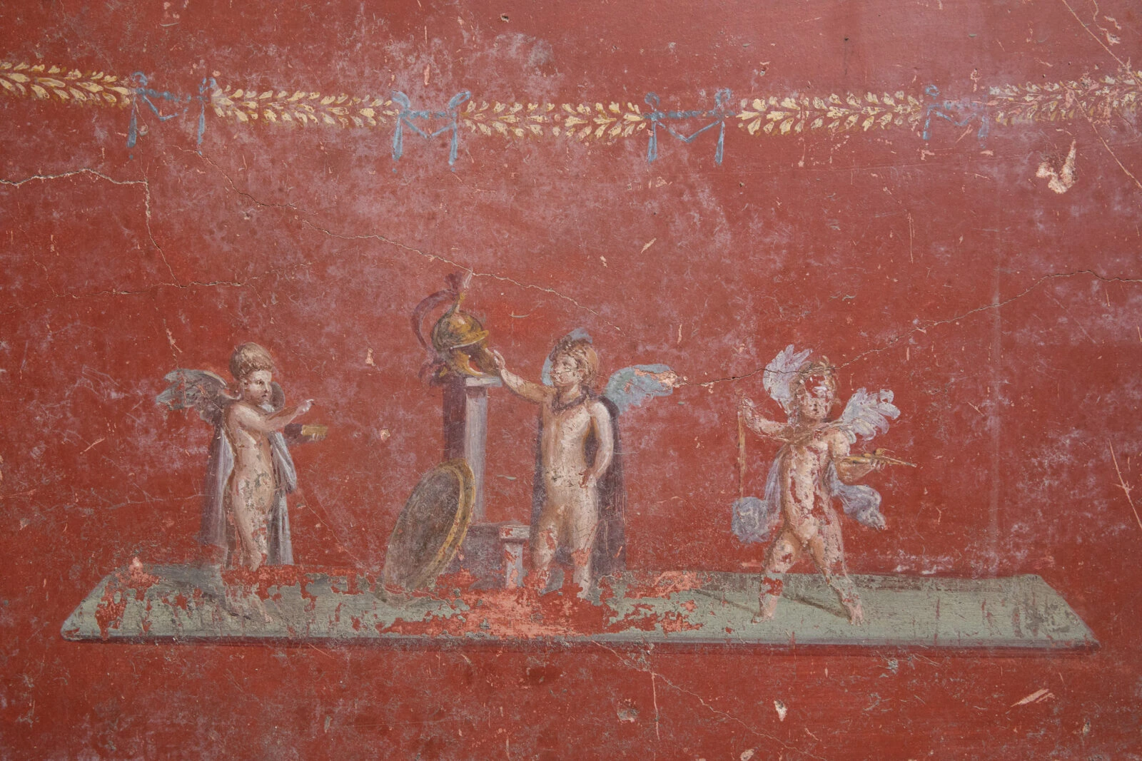 Presentation of the large Dionysian-themed fresco in Pompeii