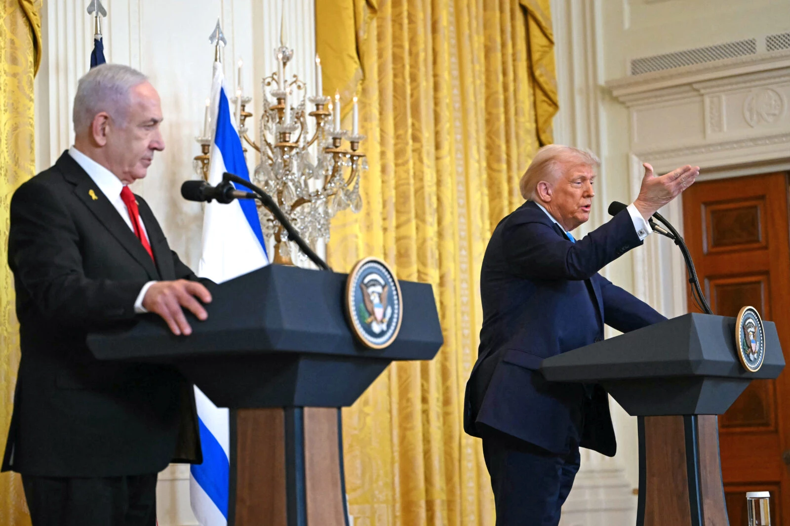 US President Donald Trump and Israel's Prime Minister Benjamin Netanyahu