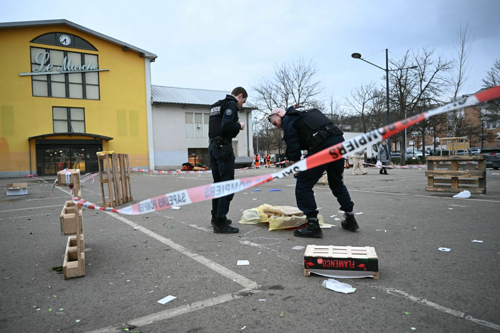 French municpal Police officers seen working.