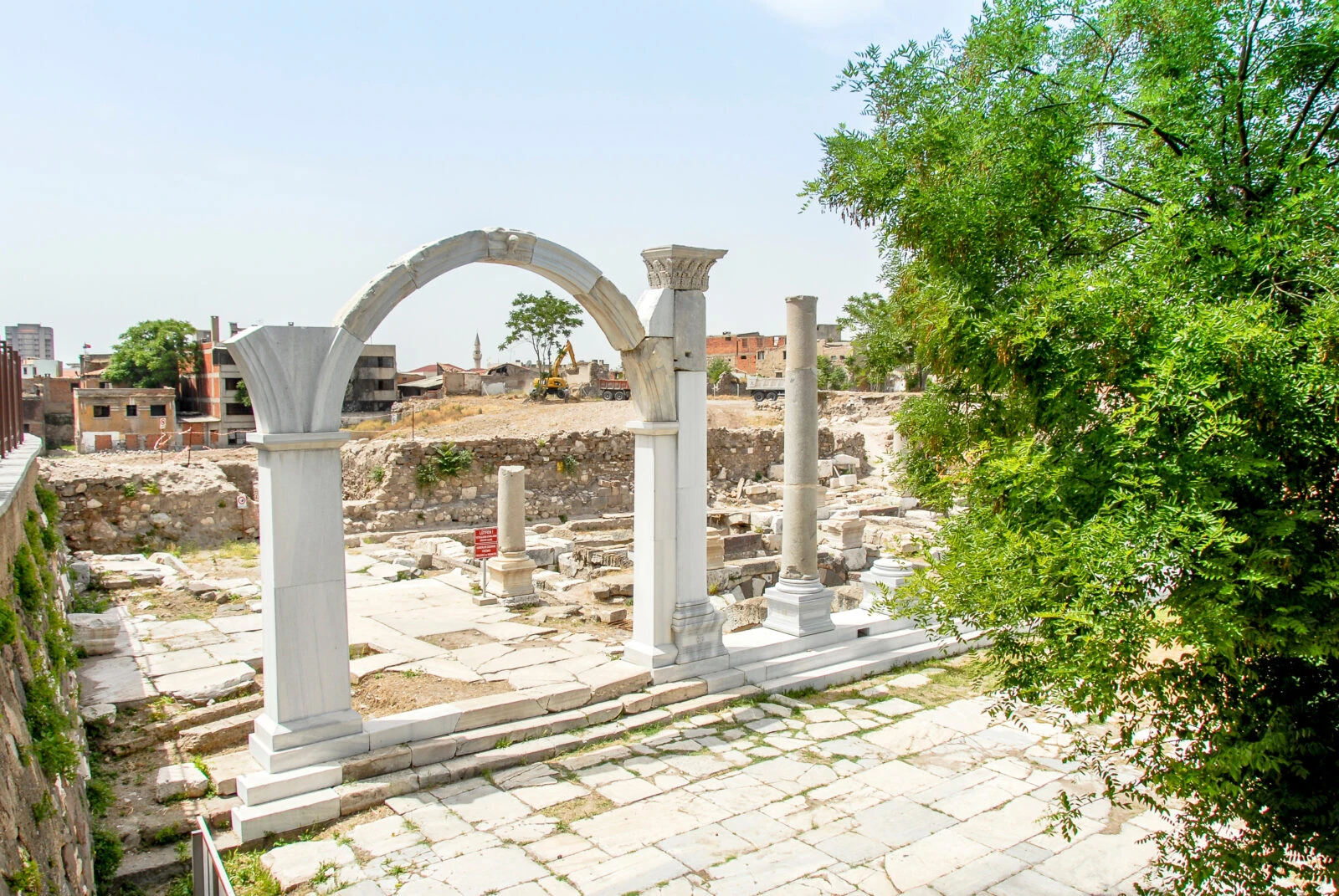 Excavation site at the ancient city of Smyrna Agora.