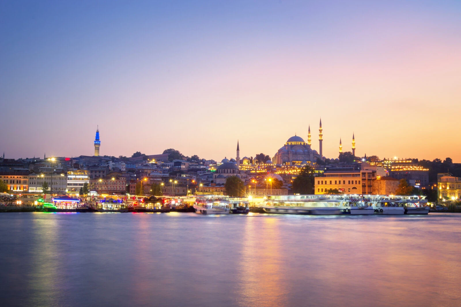 Istanbul skyline at sunset in Ramadan 2025