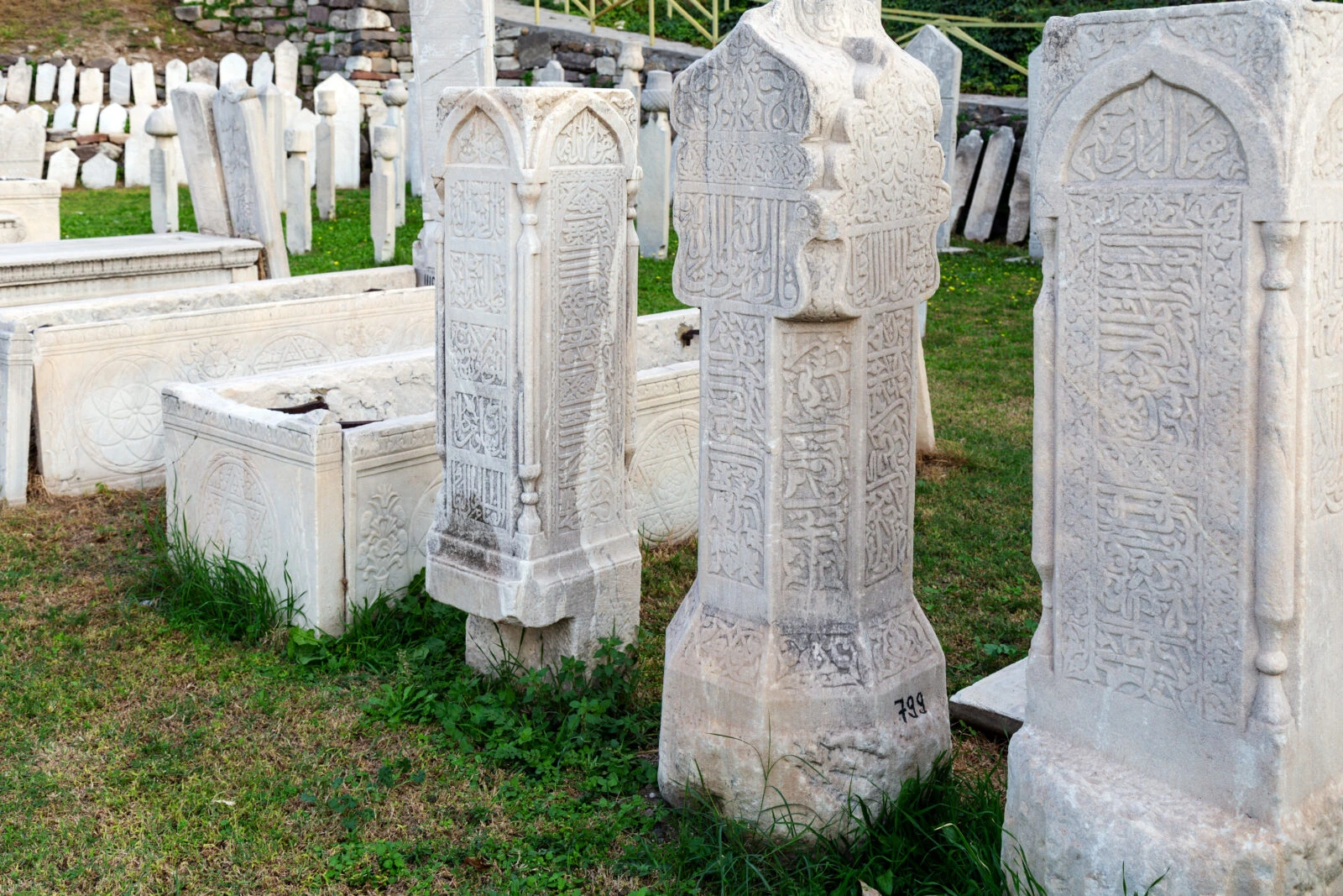 A photo of the Ottoman cemetery located at the ancient Smyrna Agora.