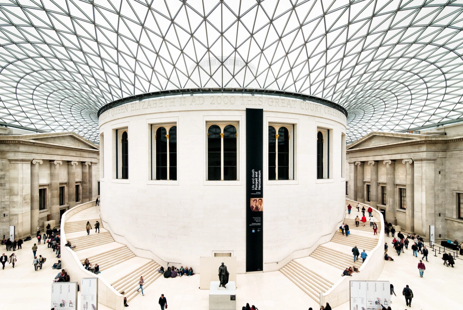 A view of the interior of the British Museum in London, showcasing its architecture and exhibitions, taken on September 17, 2013.