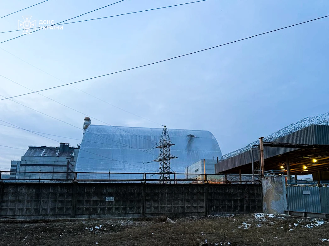 Russian drone strike damages Chernobyl shelter, no radiation increase reported