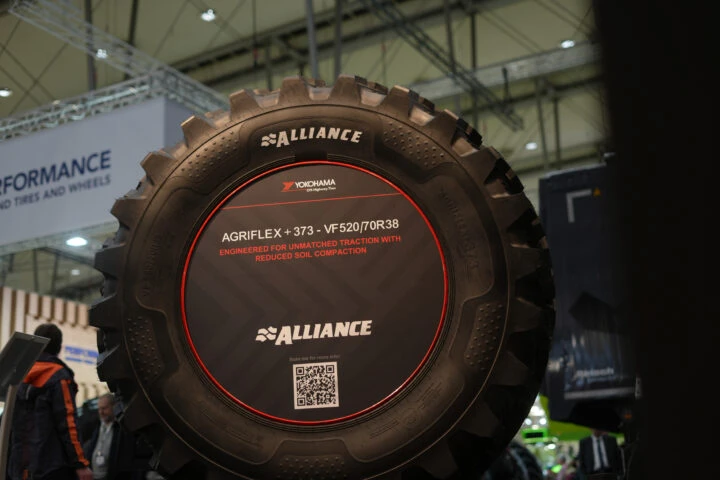 A new Alliance Agriflex+ 373 agricultural tire