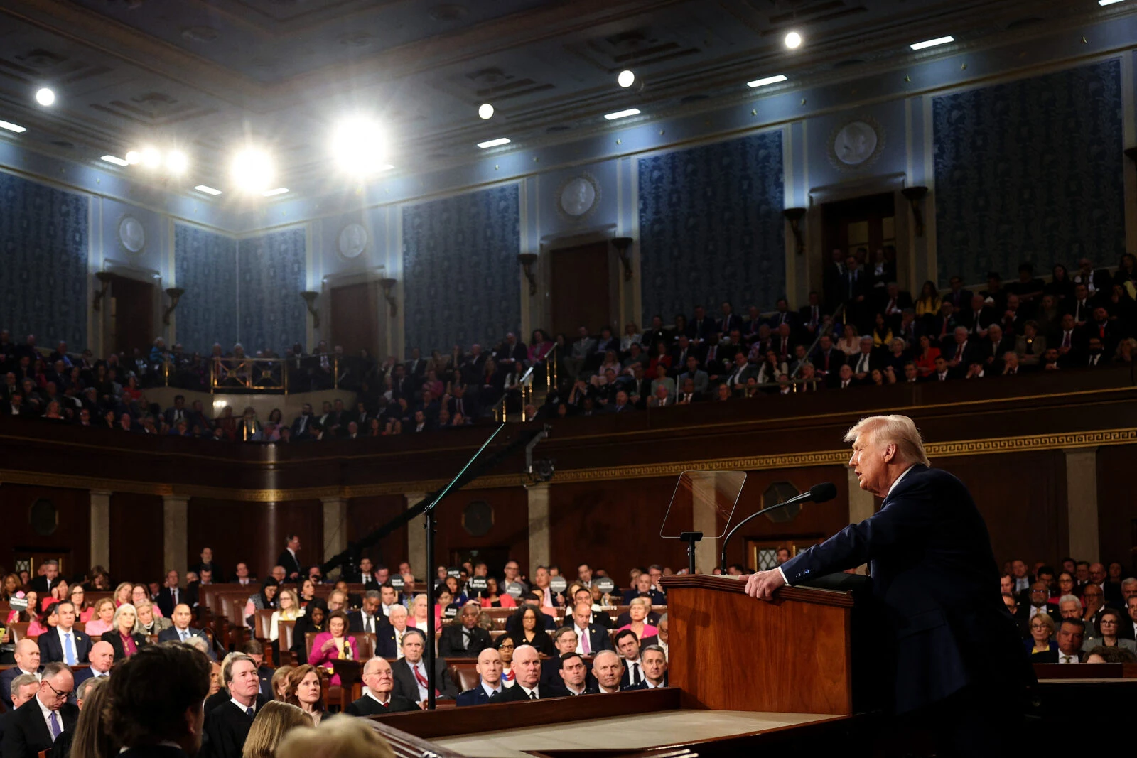 Trump declares 'America is back' in first congressional address since return to power