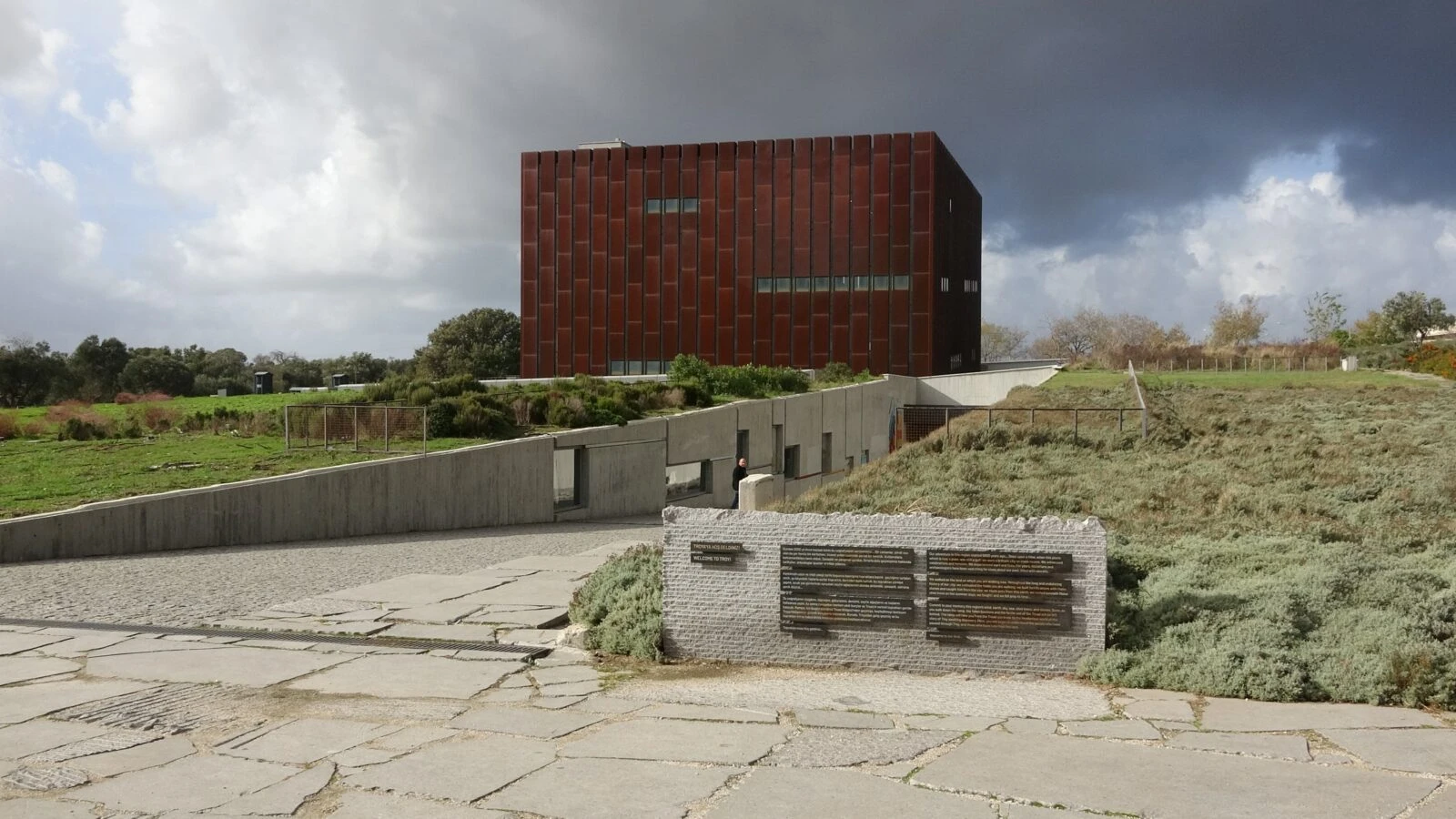 Exterior view of Troy Museum in Canakkale, Turkey.