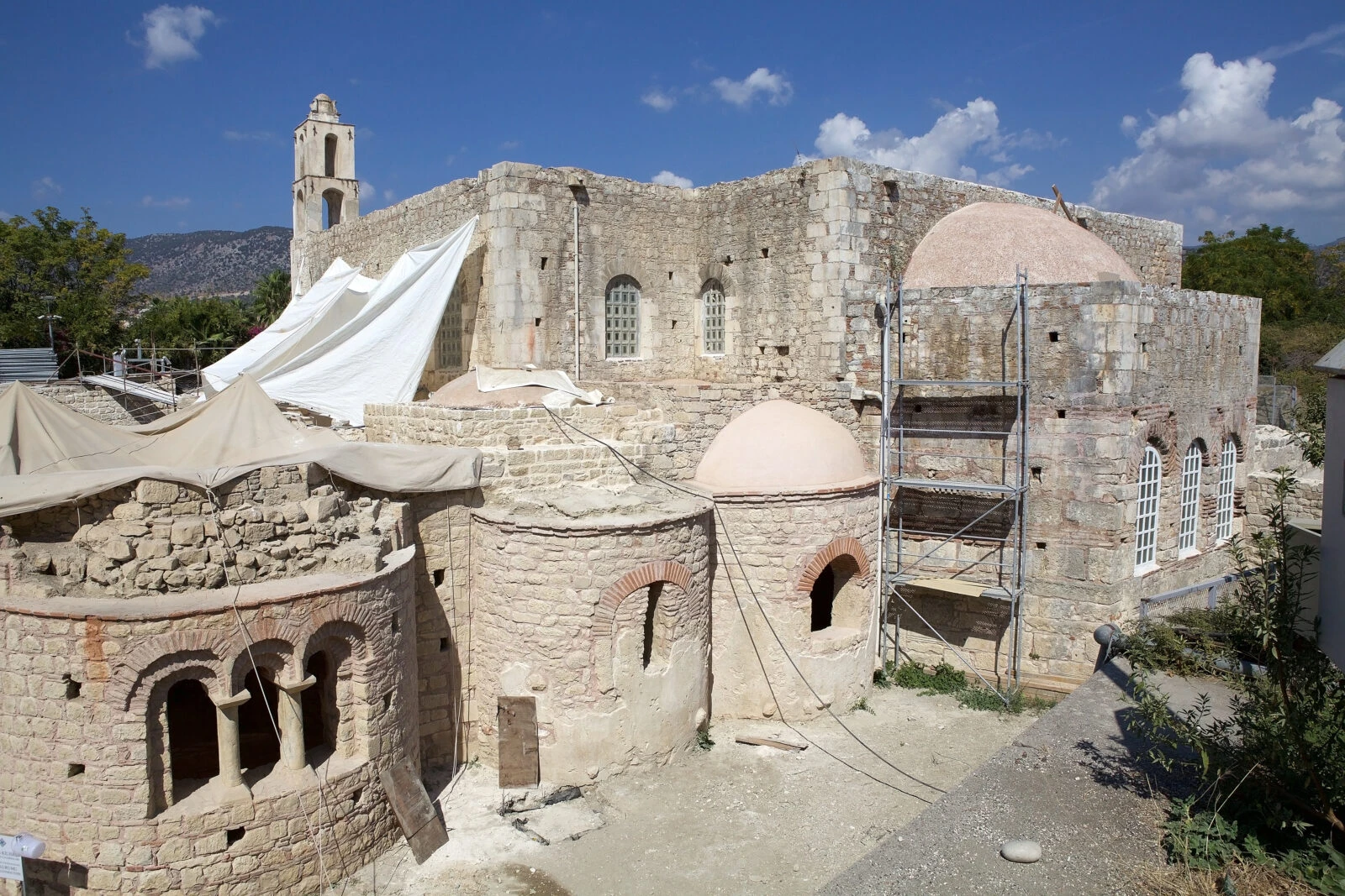 The ancient St. Nicholas Church in Demre, Türkiye, formerly part of the East Roman world, with its well-preserved basilica structure in the historic city of Myra.