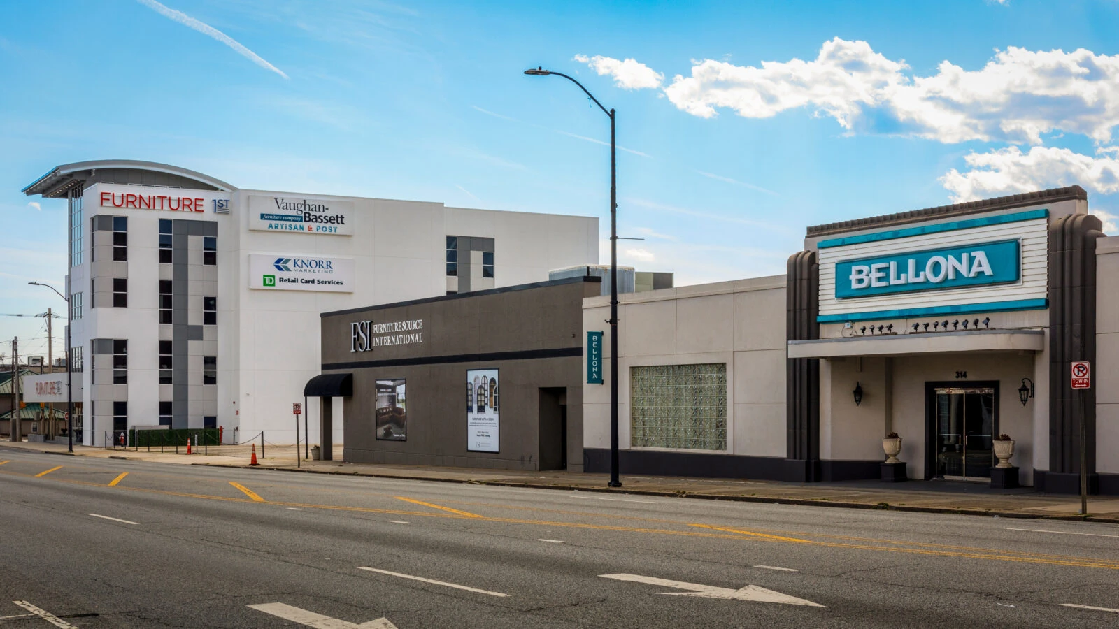 A block of furniture market showroom buildings