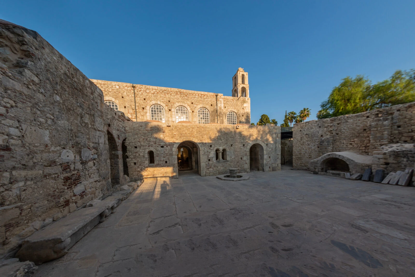 The ancient St. Nicholas Church in Demre, Türkiye, formerly part of the East Roman world, with its well-preserved basilica structure in the historic city of Myra.