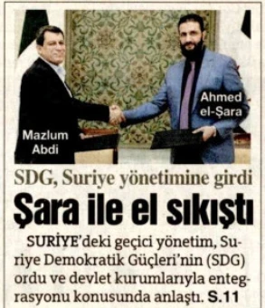 'Critical agreement in Syria': This is how Turkish media covered Sharaa-SDF deal