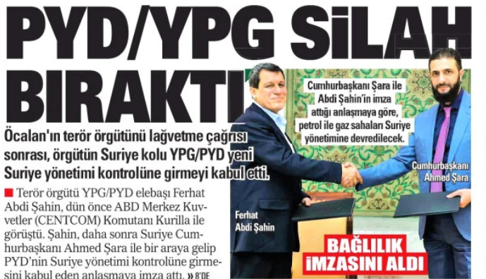 'Critical agreement in Syria': This is how Turkish media covered Sharaa-SDF deal