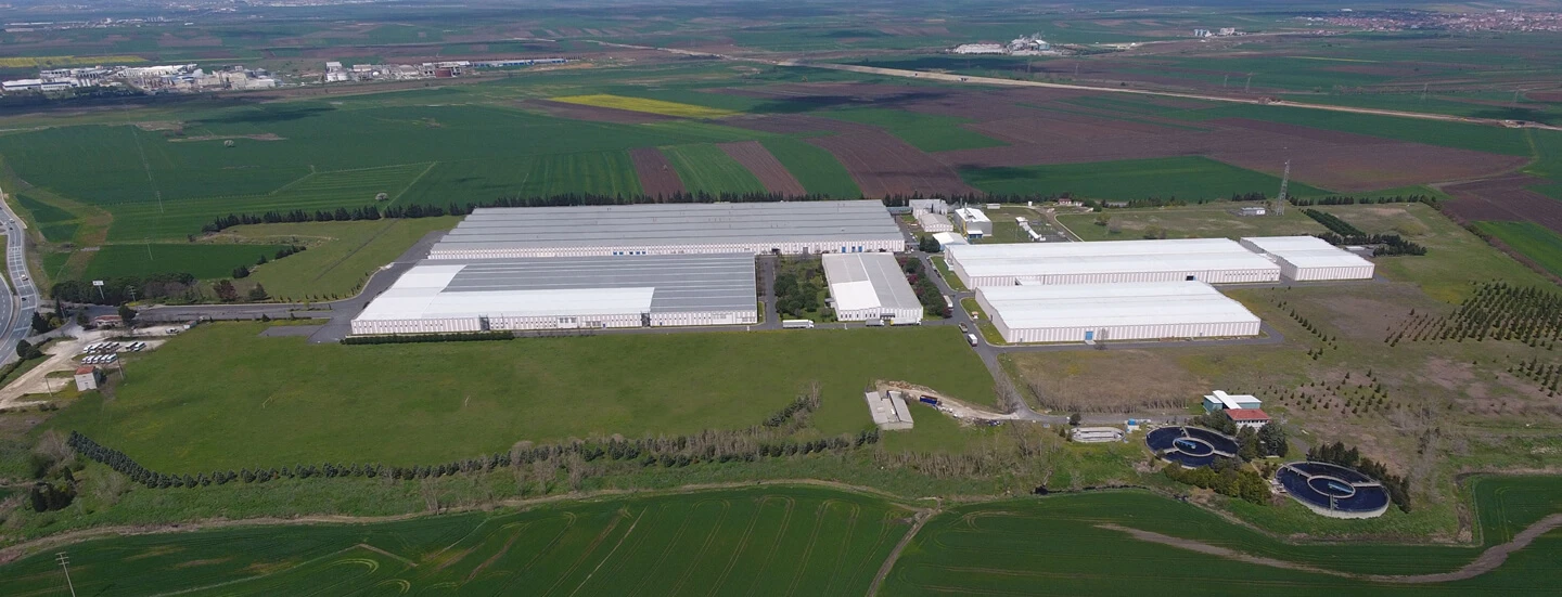 Aerial view of Akin Textile’s factory in Kırklareli, Türkiye