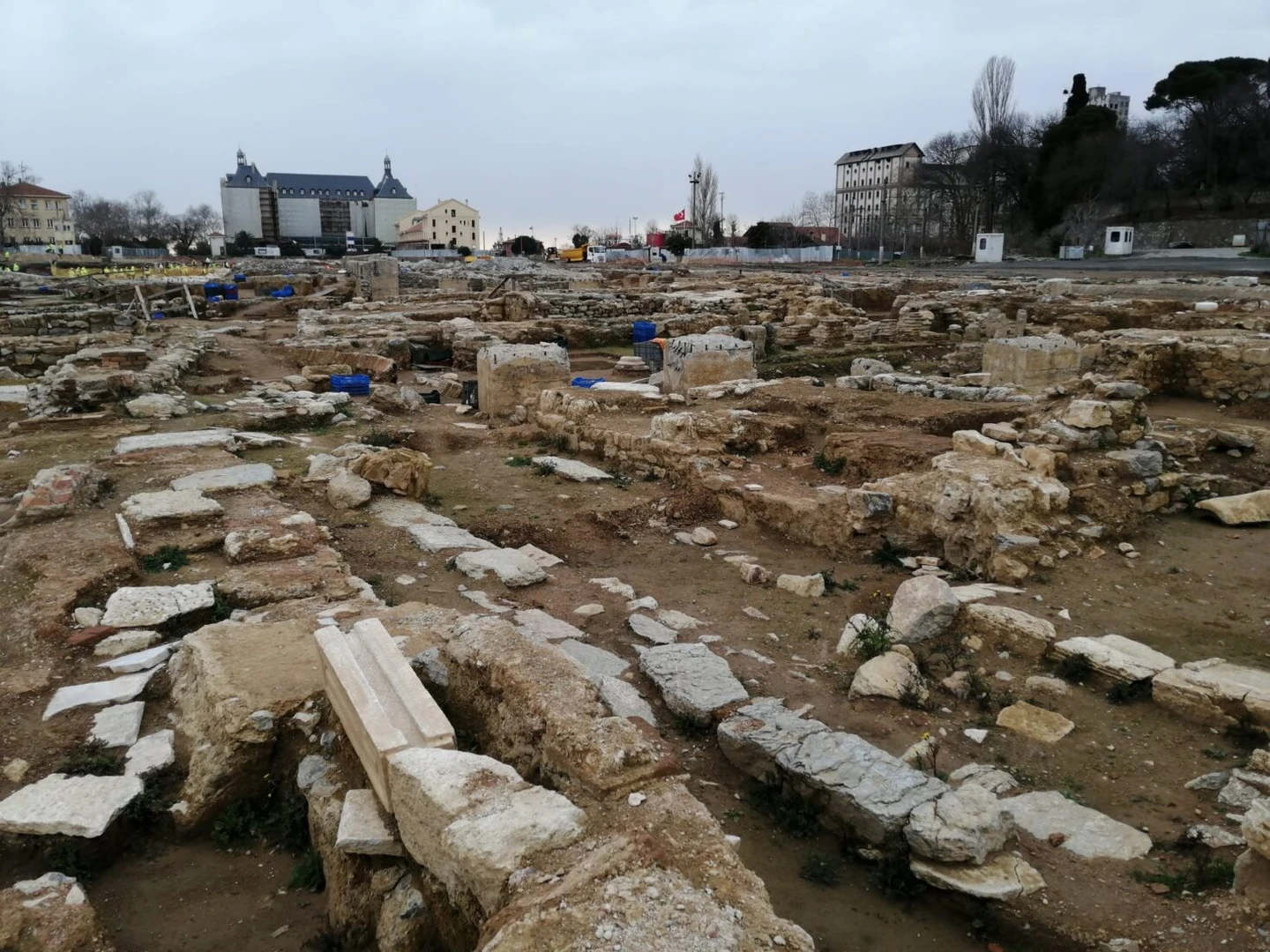 Uncovering secrets of ancient Chalcedon beneath modern Kadikoy 4 A view of archaeological site at Haydarpasa Train Station, Istanbul.
