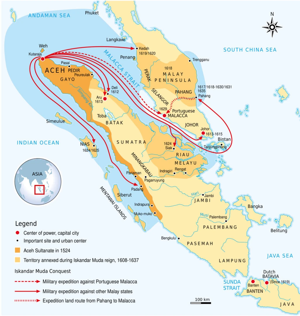 Tracing Ottoman footprints at one end of Indonesia 7 The maximum extent of Sultanate of Aceh